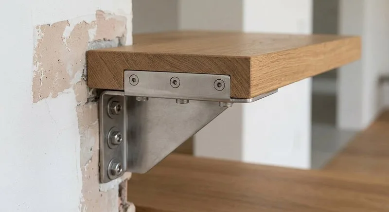 Bolzenbefestigung einer Trittstufe im Detail