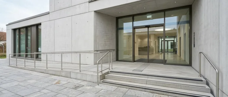 Barrierefreier Zugang zu einem öffentlichen Gebäude