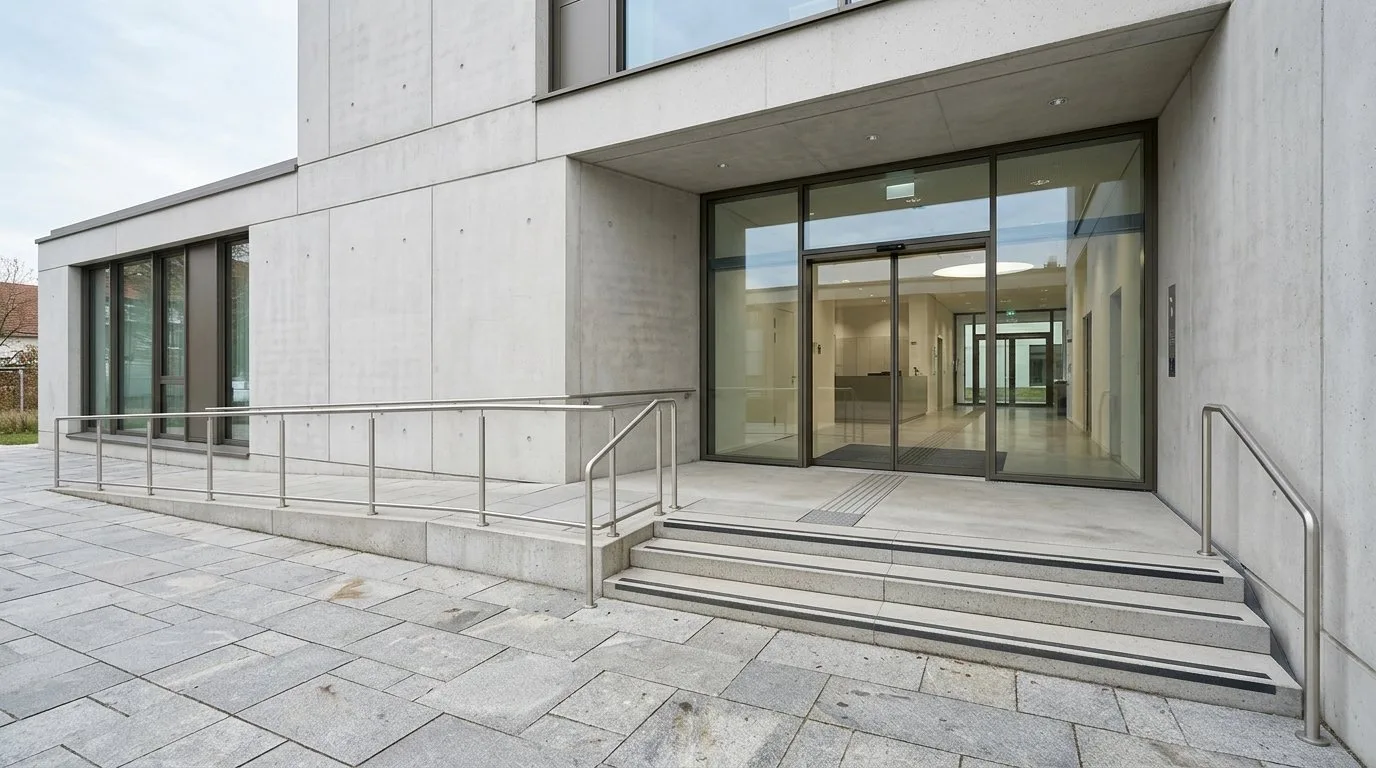 Barrierefreier Zugang zu einem öffentlichen Gebäude