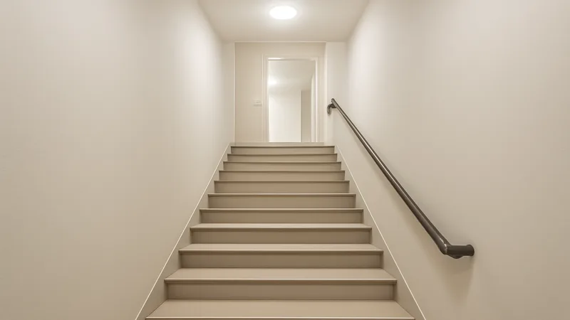 Heller, großzügig bemessener Treppenraum in einem Mehrfamilienhaus