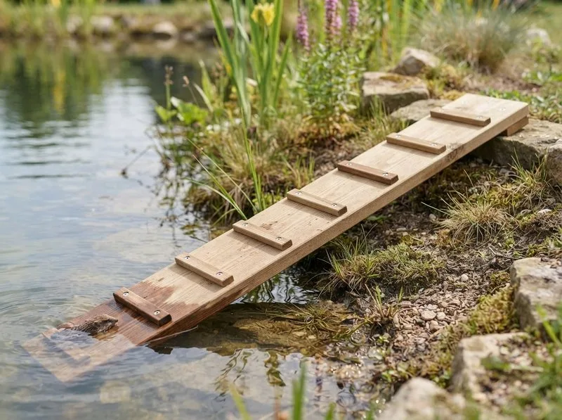 Ausstiegshilfe für Kleintiere am Teichrand