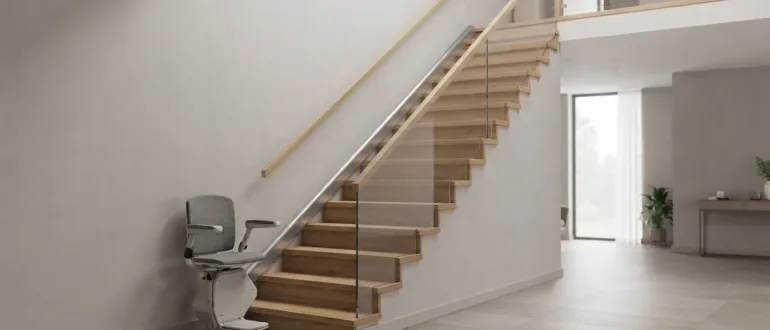 Übersicht verschiedener Treppenlift-Typen an einer Innentreppe