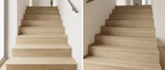 Treppe mit Vinyl verkleidet