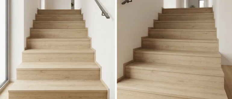Treppe mit Vinyl verkleidet